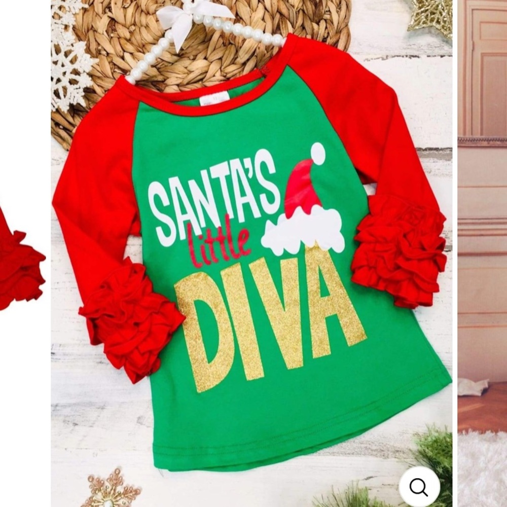 Mia Bella Christmas Shirt 3/4 length